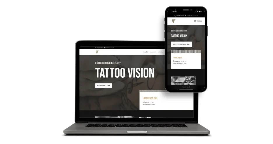 Tattoo Vision svetainė