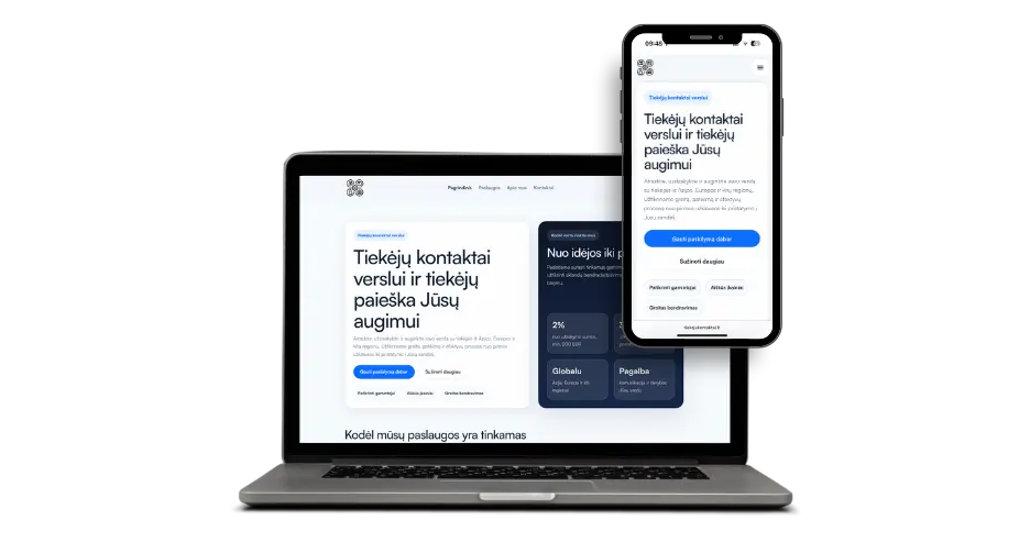 Tiekėjų kontaktai svetainė